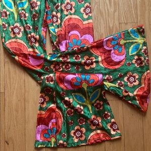 Festival wear flare flower print flare pants